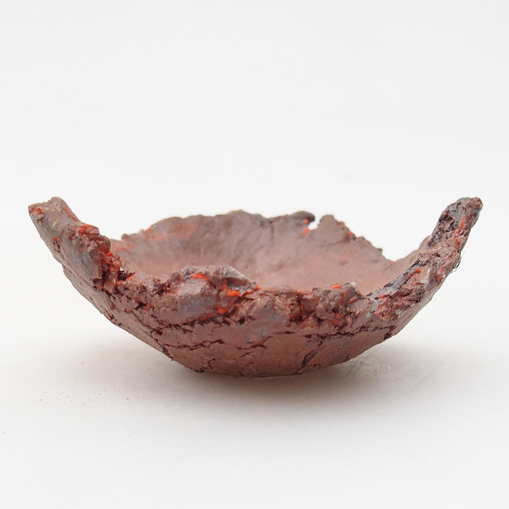 Coquille en céramique 7 x 7 x 3 cm , couleur orange