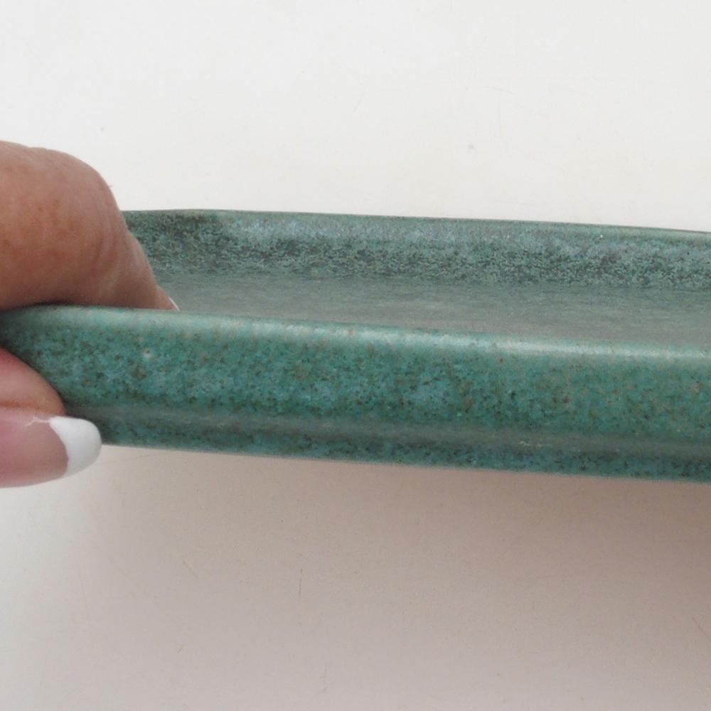 Soucoupe en céramique H07 - 28 x 19 x 1,5 cm - vert