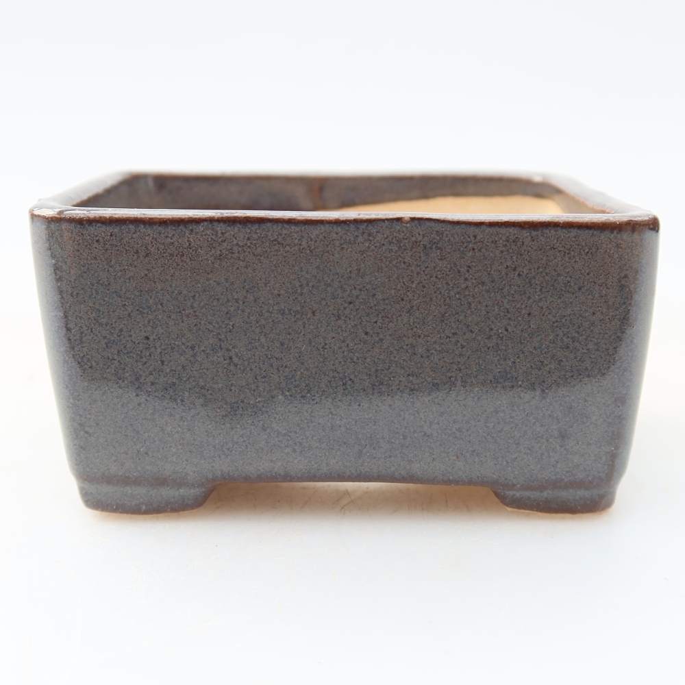 Pot à bonsaï en céramique 6,5 x 5,5 x 3,5 cm, couleur grise