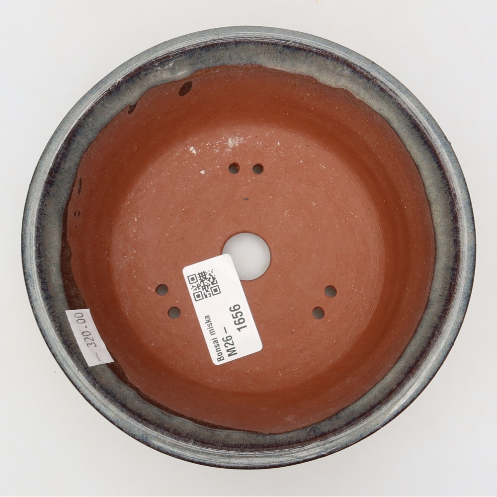 Bol à bonsaï en céramique 15 x 15 x 5,5 cm, gris