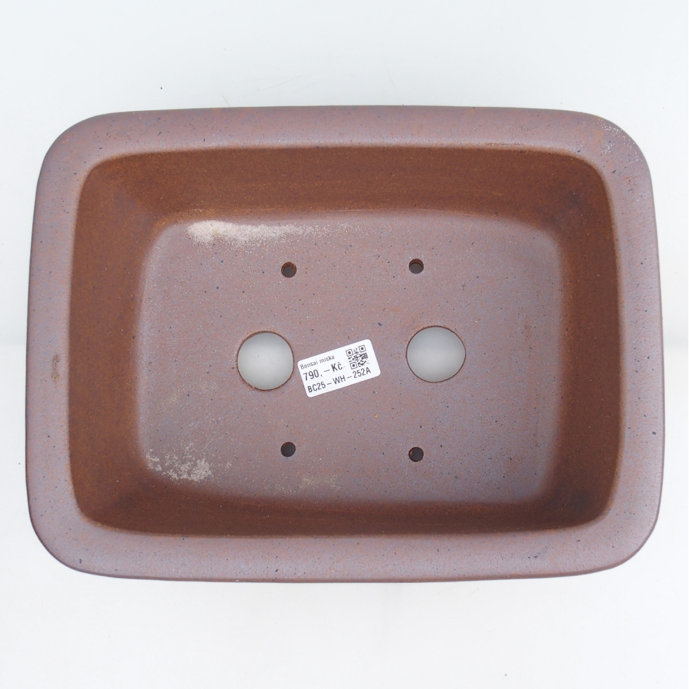 Bol à bonsaï en céramique 29 x 21,5 x 9,5 cm, couleur métal