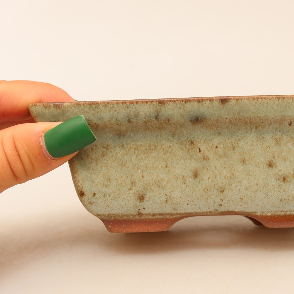 Bol en céramique  14,5 x 10 x 5 cm , couleur beige-vert