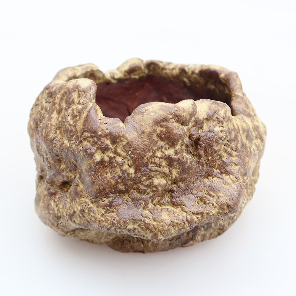 Coquille en céramique  6 x 5 x 5,5 cm , couleur marron