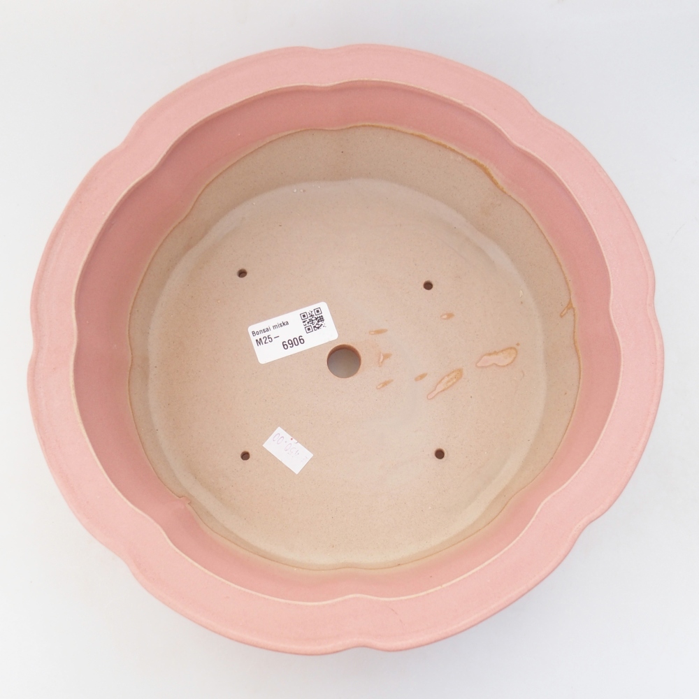 Bol à bonsaï en céramique 26 x 26 x 8 cm, rose