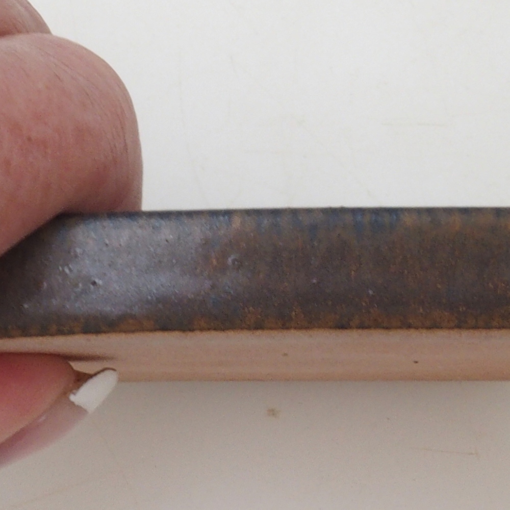 Soucoupe Bonsaï carrée 9 x 9 x 1 cm - marron