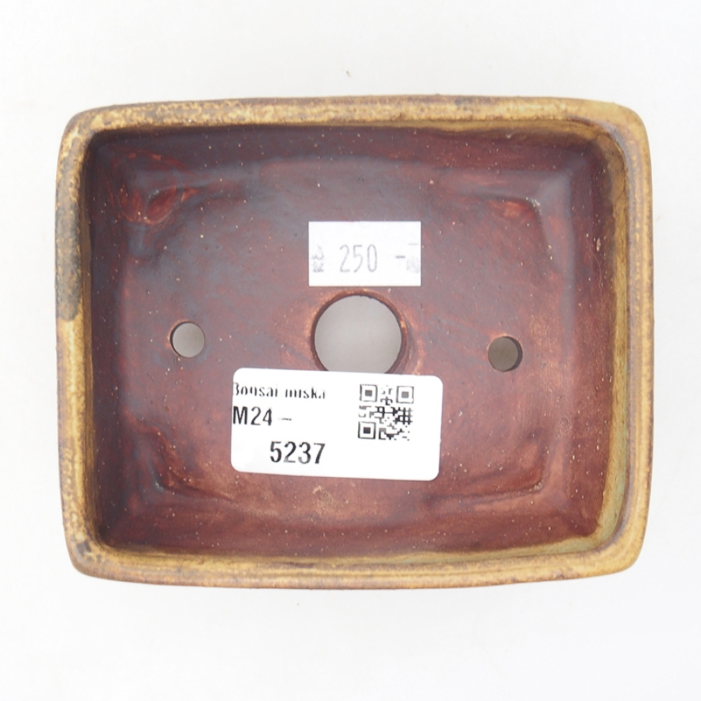 Bol à bonsaï en céramique 10 x 8,5 x 4 cm, vert