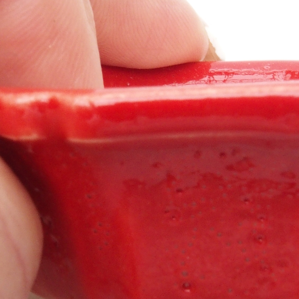Mini bol bonsaï 6 x 6 x 2 cm, couleur rouge