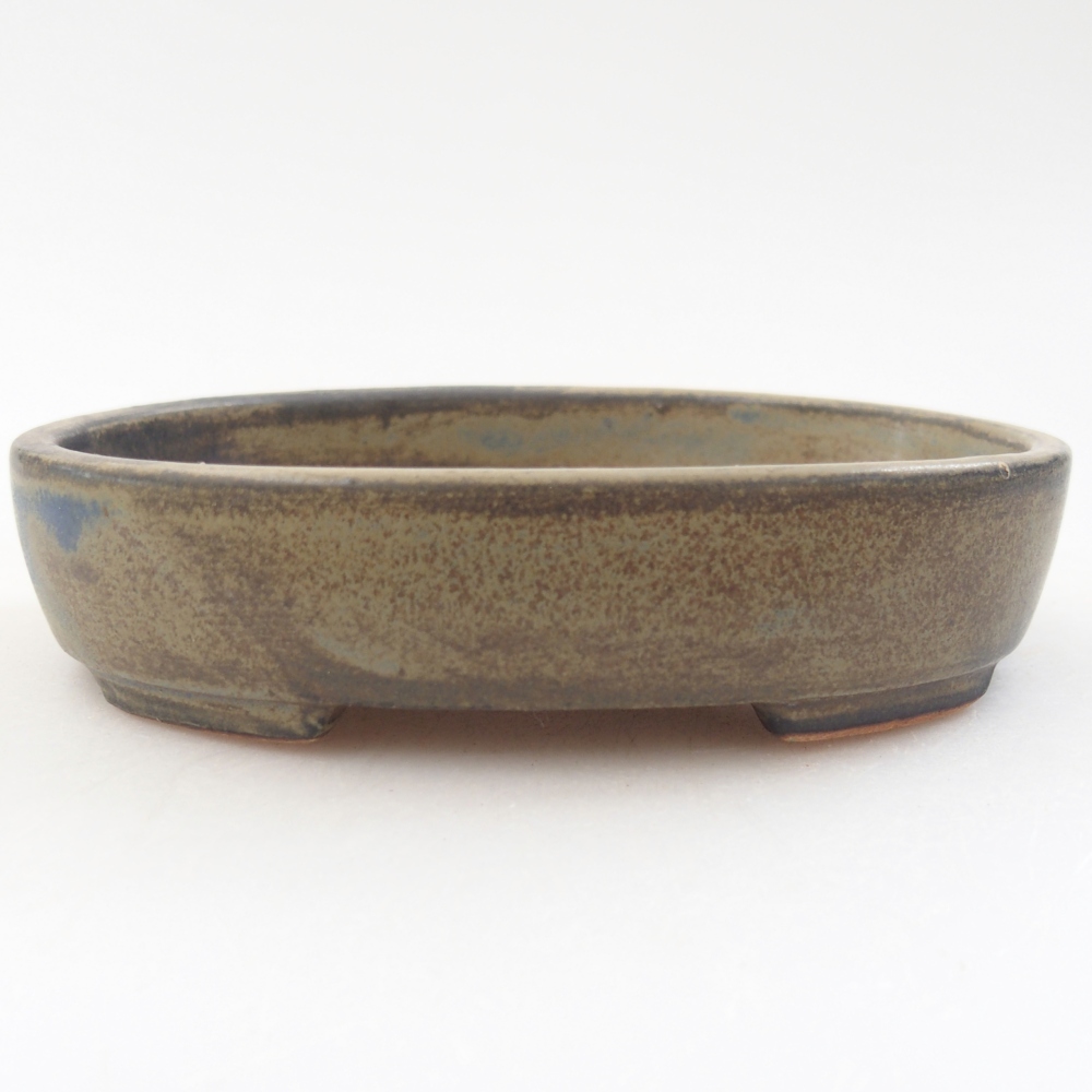 Bol à bonsaï en céramique 12 x 9,5 x 2,5 cm, brun