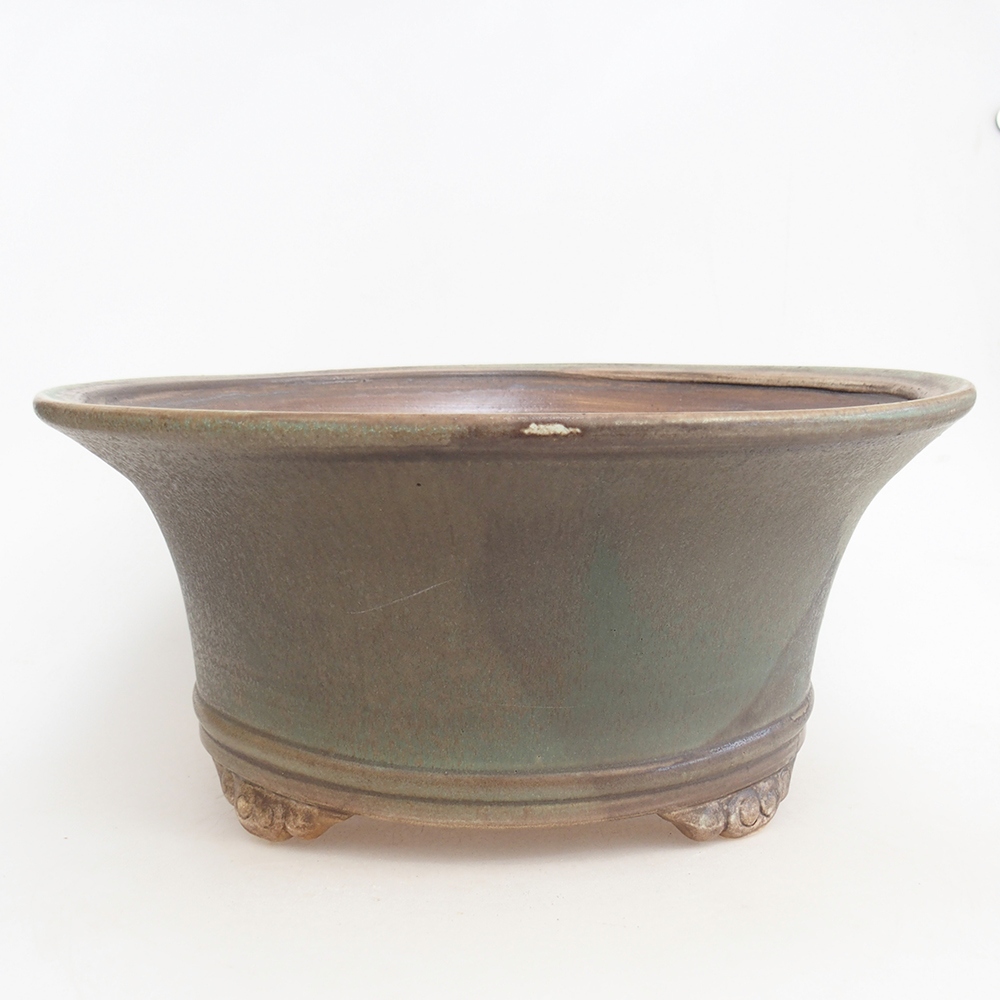 Bol à bonsaï en céramique 32 x 32 x 14 cm, vert