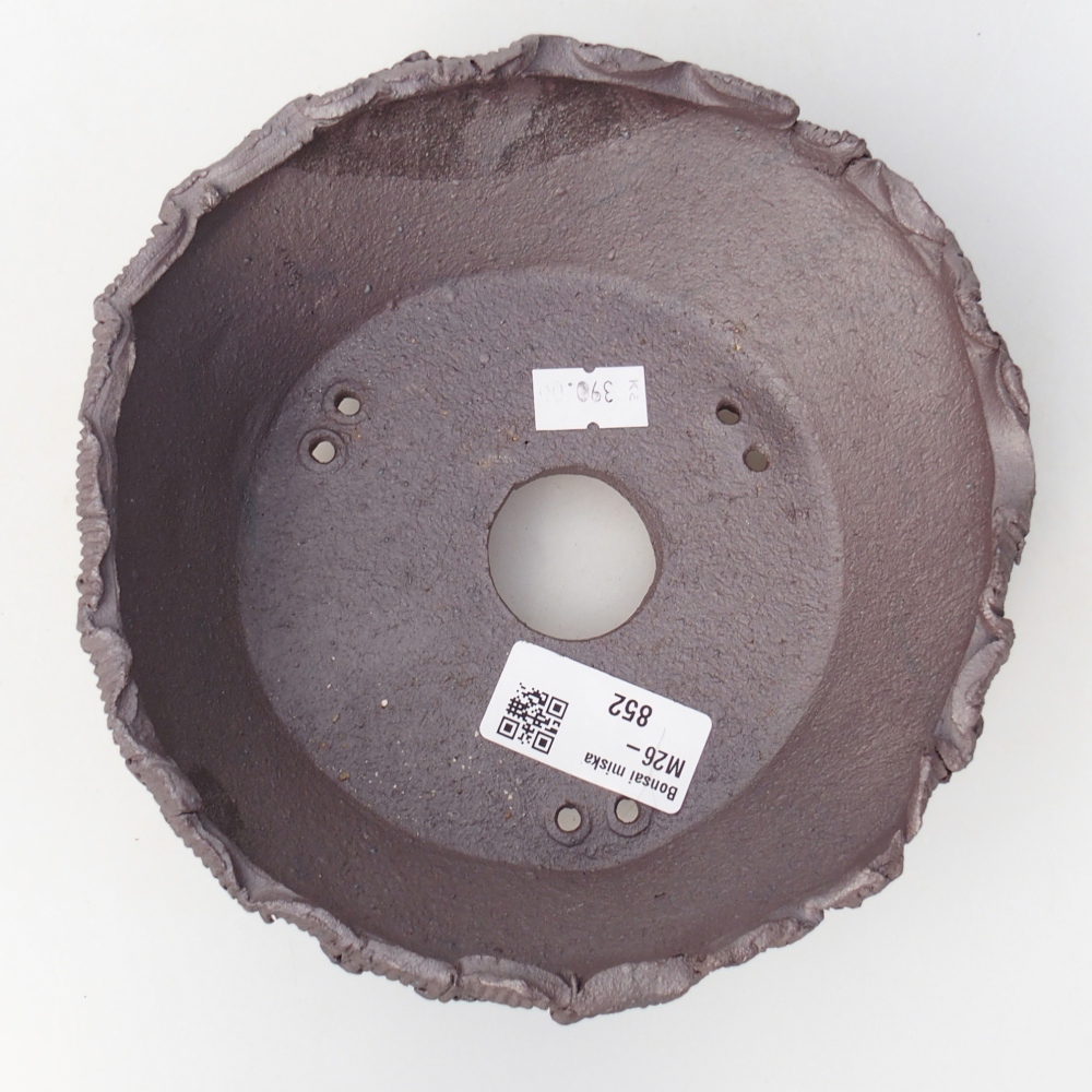 Bol à bonsaï en céramique 17 x 16 x 7 cm, couleur métal