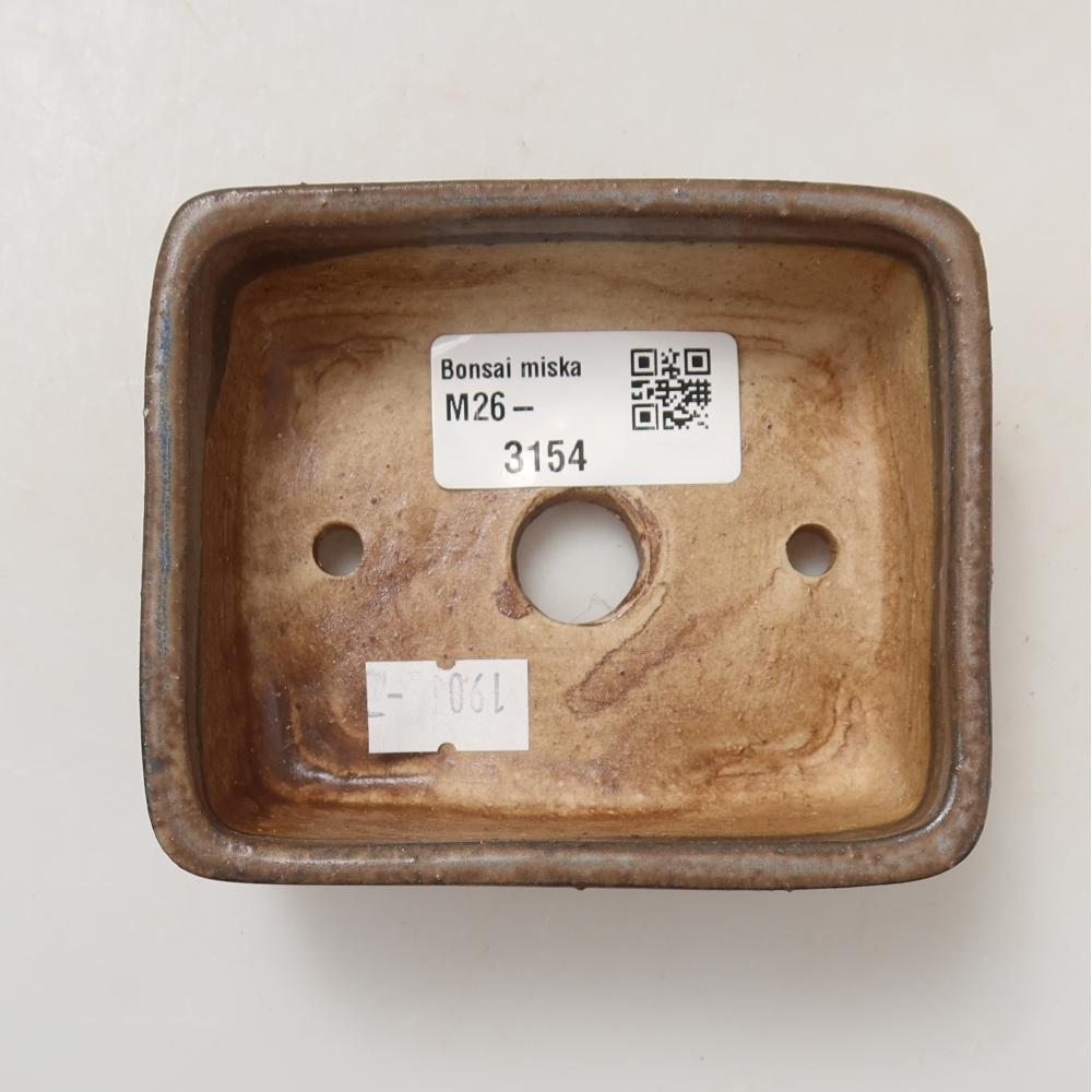 Bol à bonsaï en céramique 10 x 8 x 3,5 cm, brun
