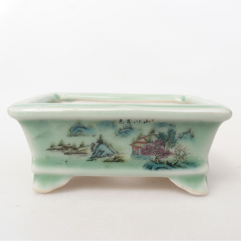 Mini bol bonsaï 8 x 6 x 3 cm, vert