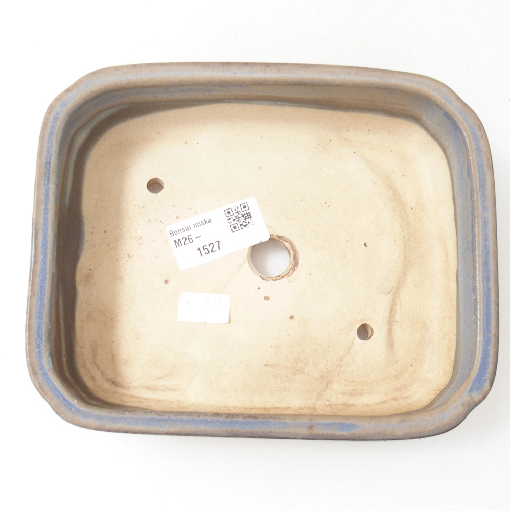 Bol à bonsaï en céramique 17,5 x 14 x 5 cm, couleur bleu