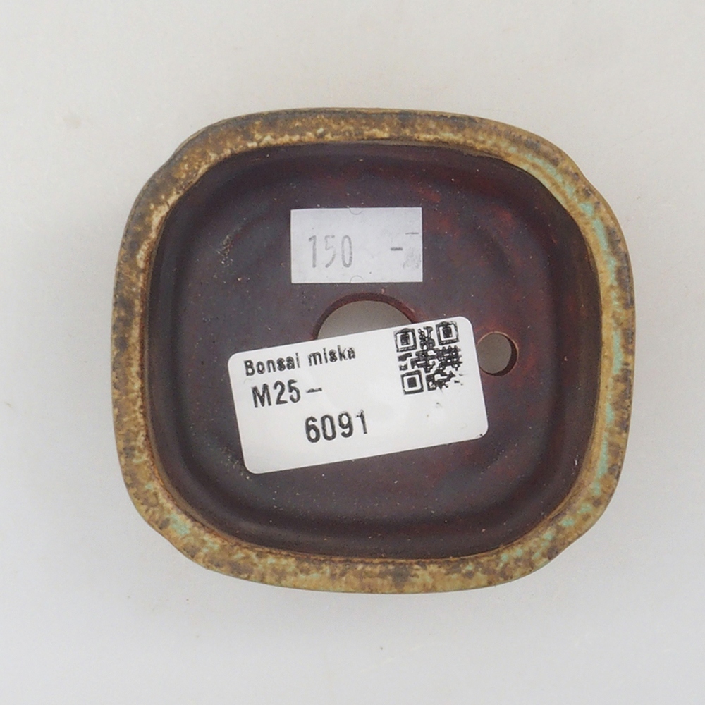 Bol à bonsaï en céramique 10 x 8,5 x 4 cm, brun