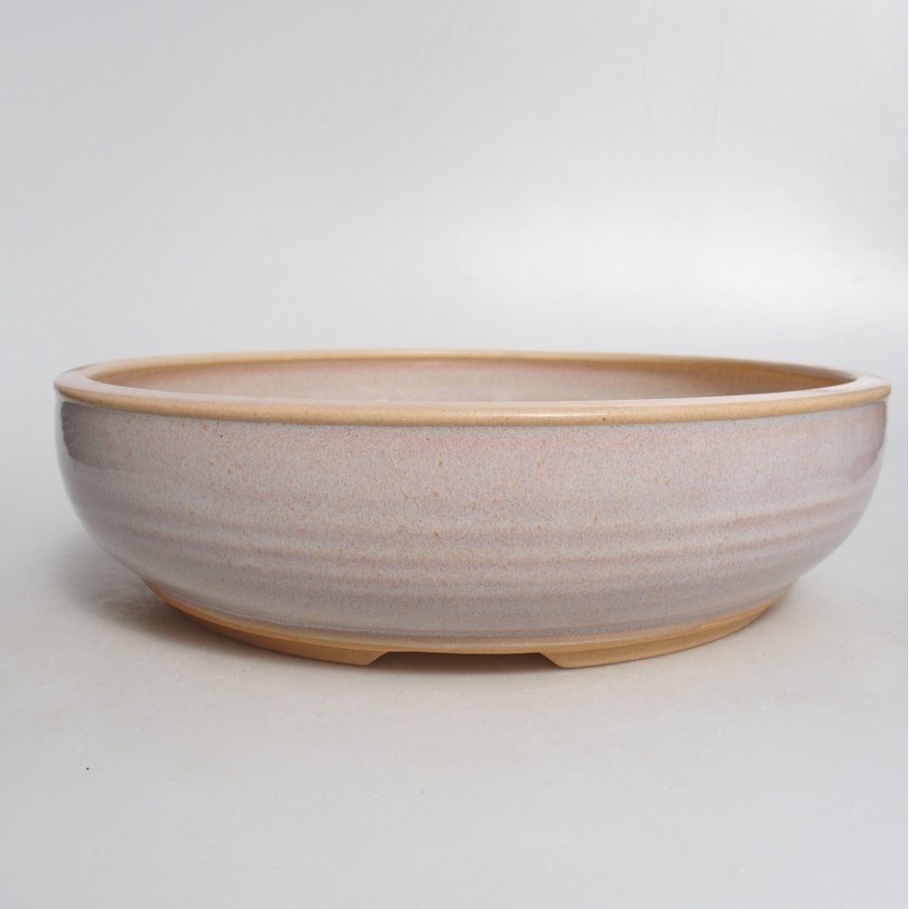 Bol à bonsaï en céramique 26 x 26 x 7 cm, couleur beige