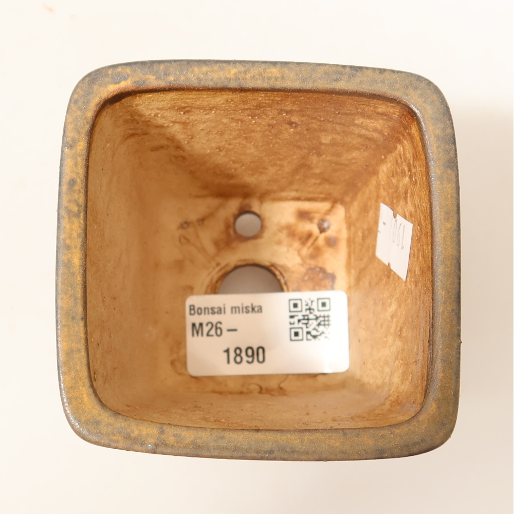 Bol à bonsaï en céramique 7,5 x 7,5 x 7,5 cm, brun