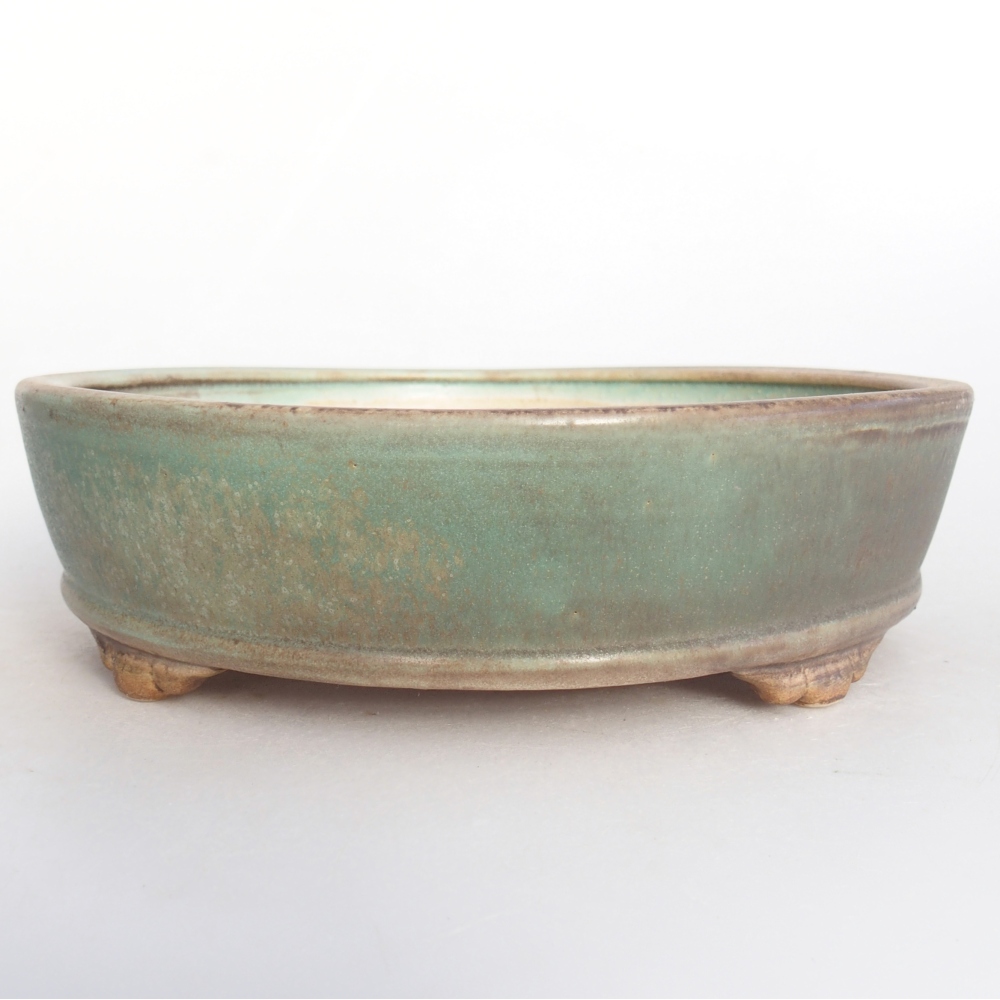 Bol à bonsaï en céramique 21 x 21 x 6 cm, vert