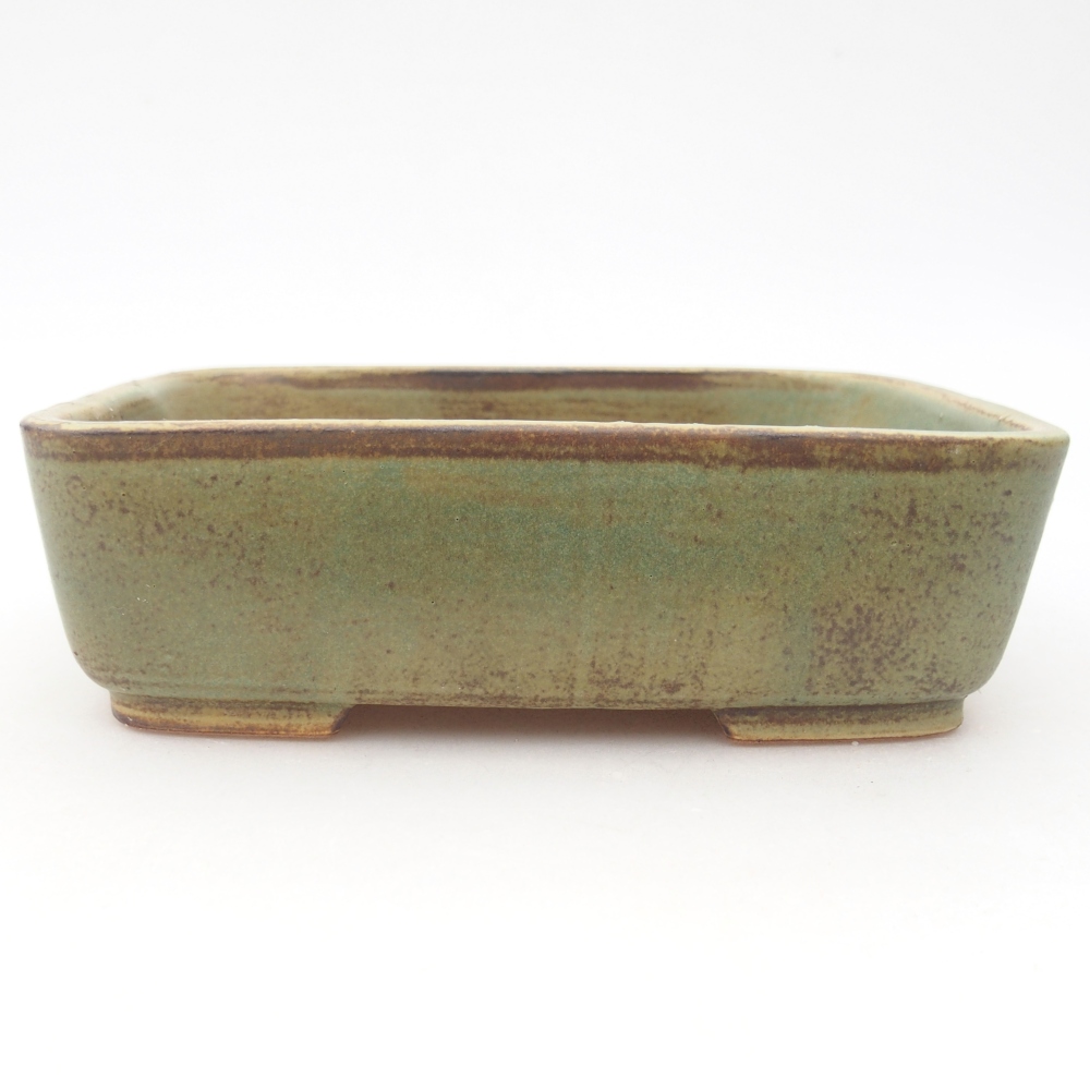 Bol à bonsaï en céramique 15 x 12 x 4,5 cm, vert