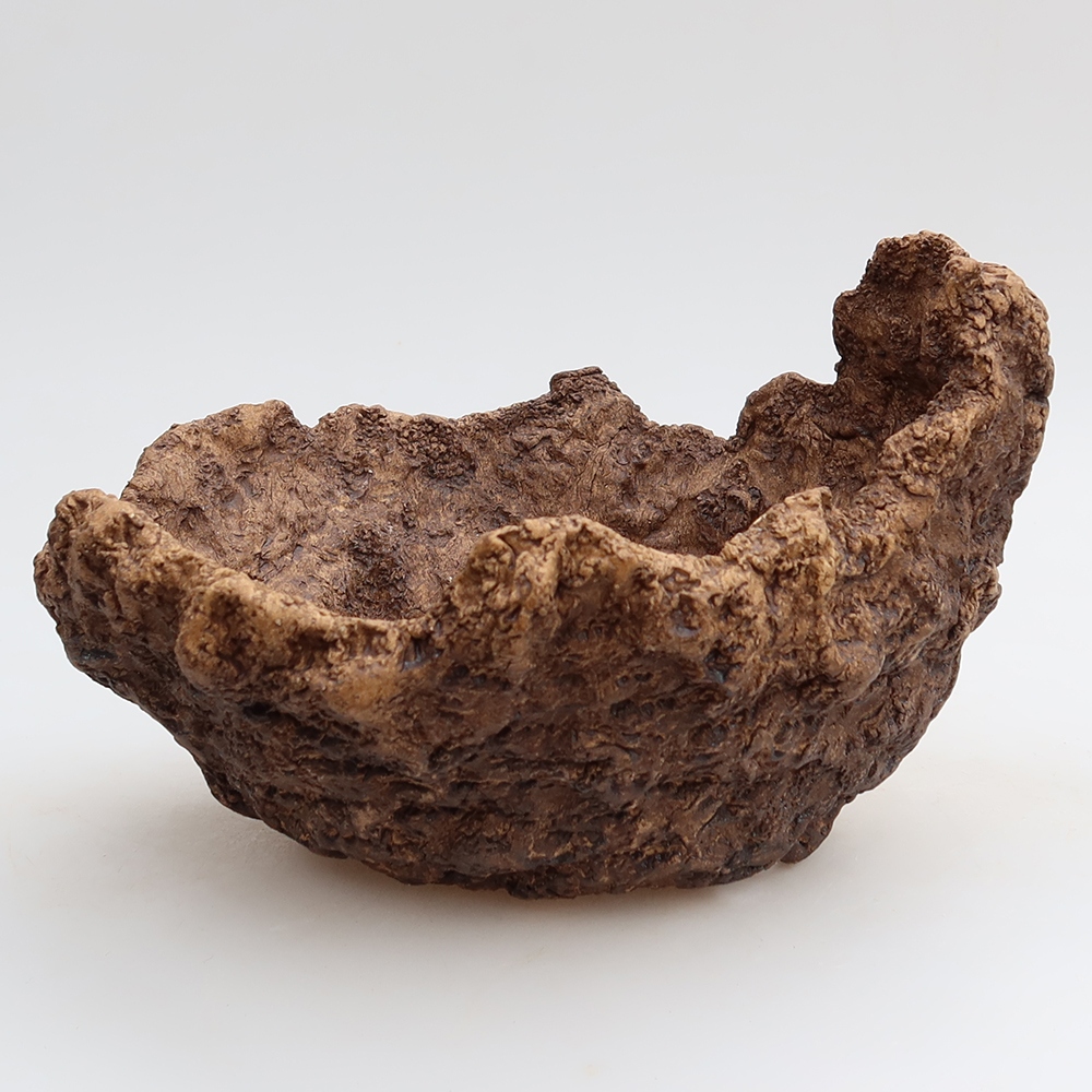 Coquille en céramique 19,5 x 16 x 13 cm, couleur marron