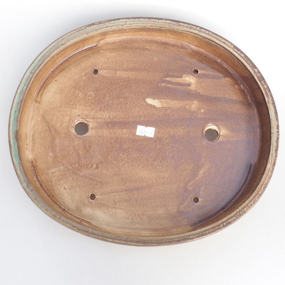 Bol à bonsaï en céramique 31 x 27 x 4,5 cm, vert