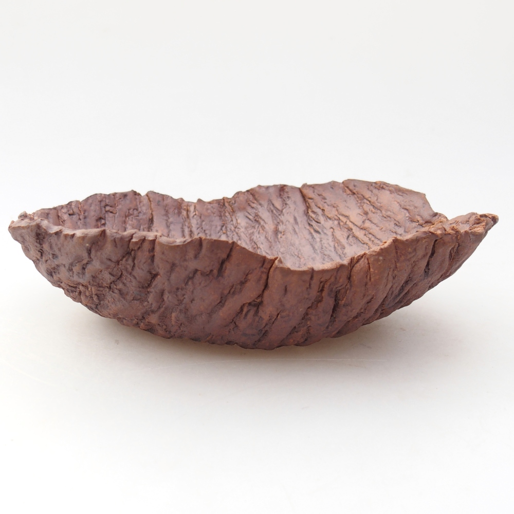 Coquille en céramique 19 x 18 x 5,5 cm , couleur marron