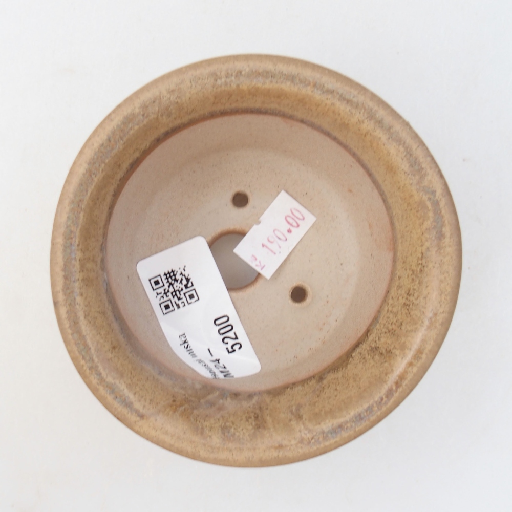 Bol à bonsaï en céramique 9 x 9 x 5 cm, couleur beige