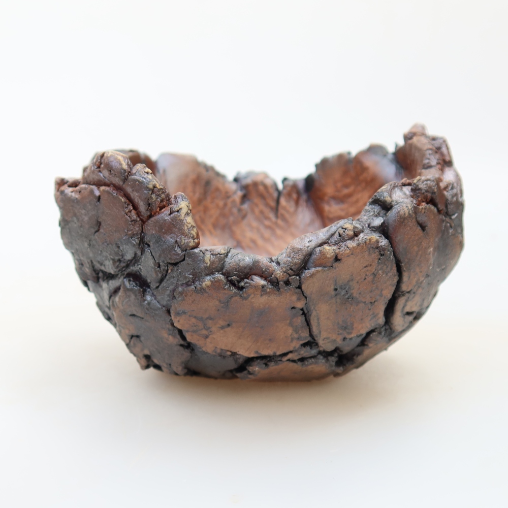 Coquille en céramique 12 x 11 x 7 cm, couleur marron
