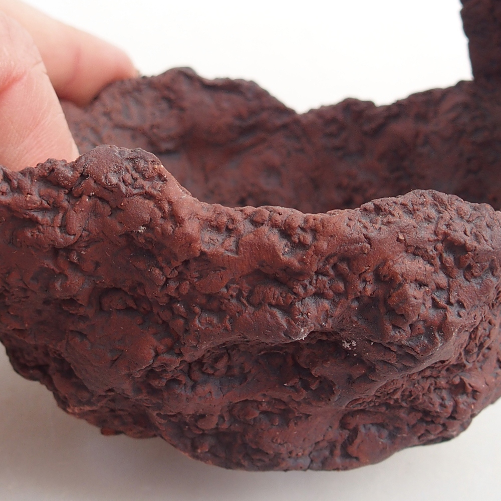 Coquille en céramique 9 x 7,5 x 9 cm , couleur marron