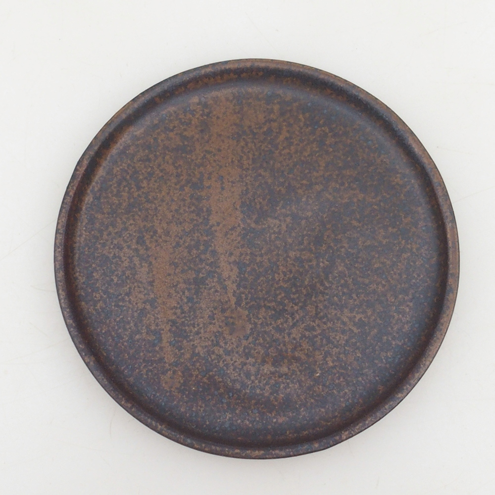 Console ronde pour bonsaïs D6-M - 11 x 11 x 1 cm - marron