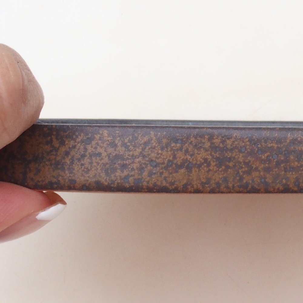 Console ronde pour bonsaïs D7-S - 16 x 16 x 1 cm - marron