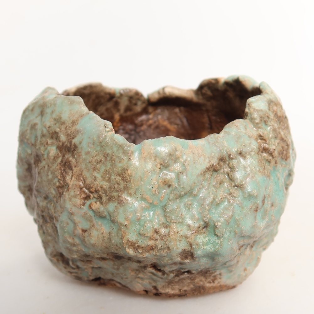 Coquille en céramique  7 x 7 x 6 cm, couleur verte