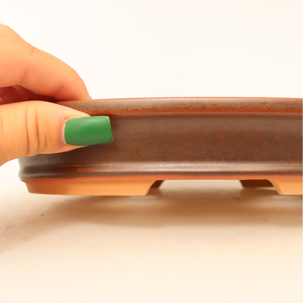 Bol en céramique  21 x 14,5 x 3,5 cm, couleur marron