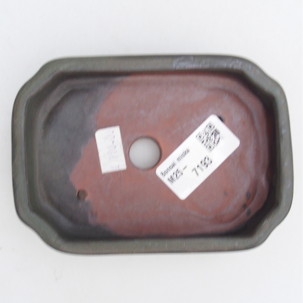 Bol à bonsaï en céramique 13 x 9 x 3 cm, brun