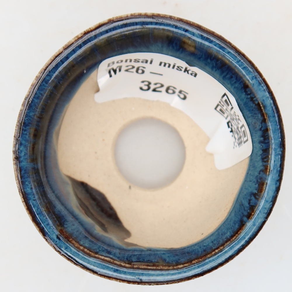 Pot à bonsaï en céramique 5,5 x 5 x 3 cm, couleur bleue