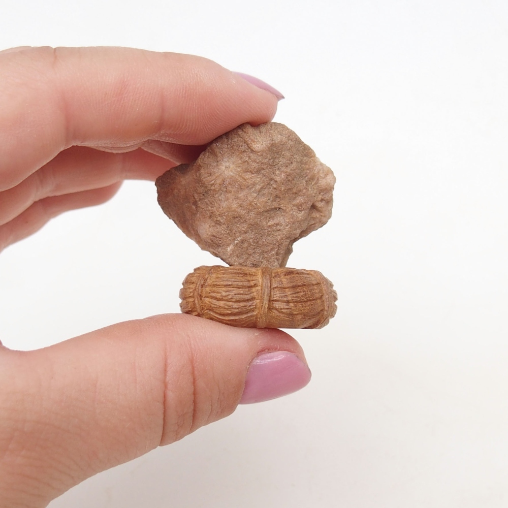 Suiseki - Pierre avec DAI (base en bois)