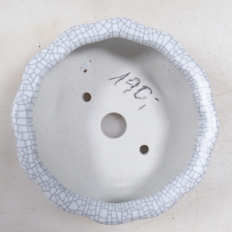 Bol pour bonsaï 10,5 x 10,5 x 4 cm, couleur raku