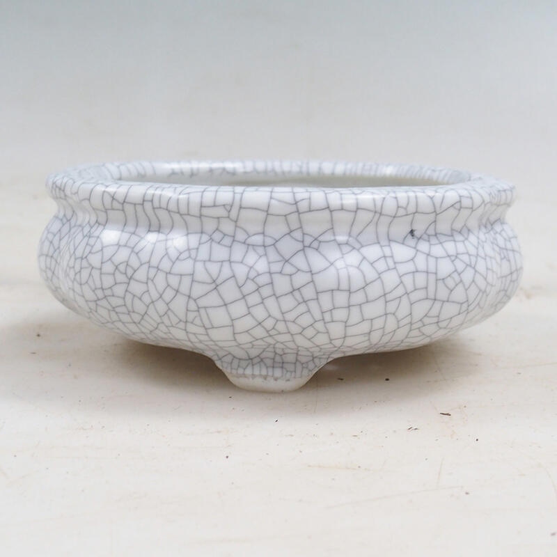 Bol pour bonsaï 10,5 x 10,5 x 4 cm, couleur raku