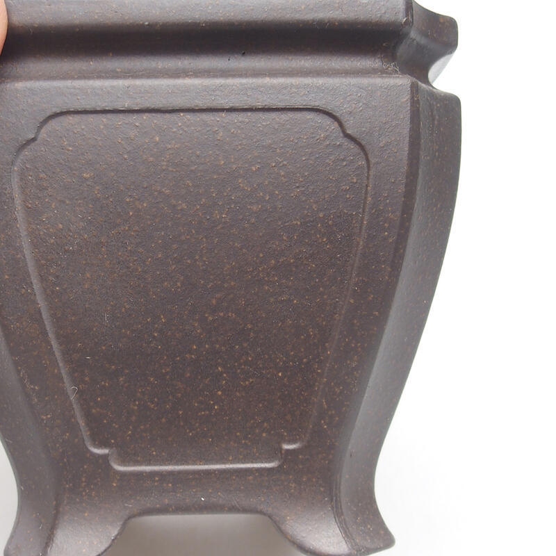 Bol pour bonsaï 10 x 10 x 10 cm, couleur brun ocre