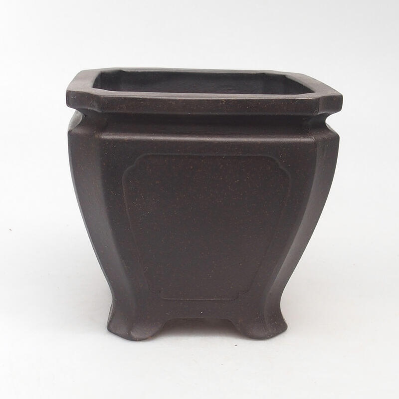 Bol pour bonsaï 10 x 10 x 10 cm, couleur brun ocre