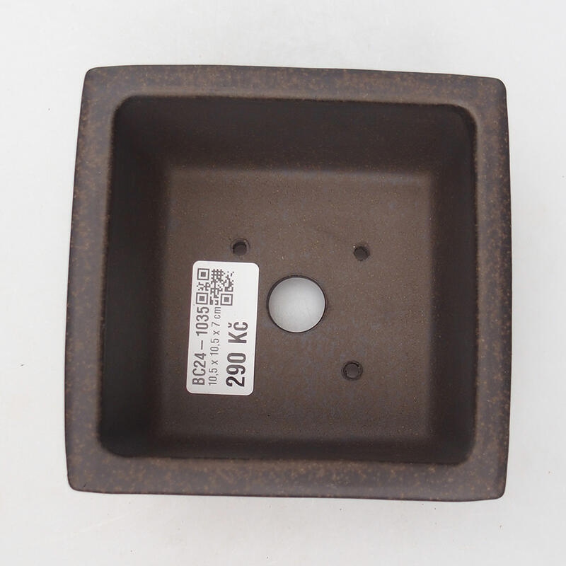 Bol pour bonsaï 10 x 10 x 6,5 cm, couleur brun ocre