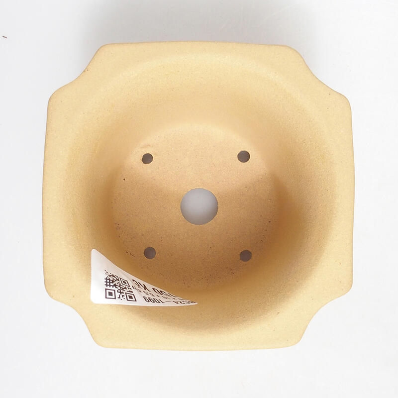 Bol pour bonsaï 10 x 10 x 7 cm, couleur ocre