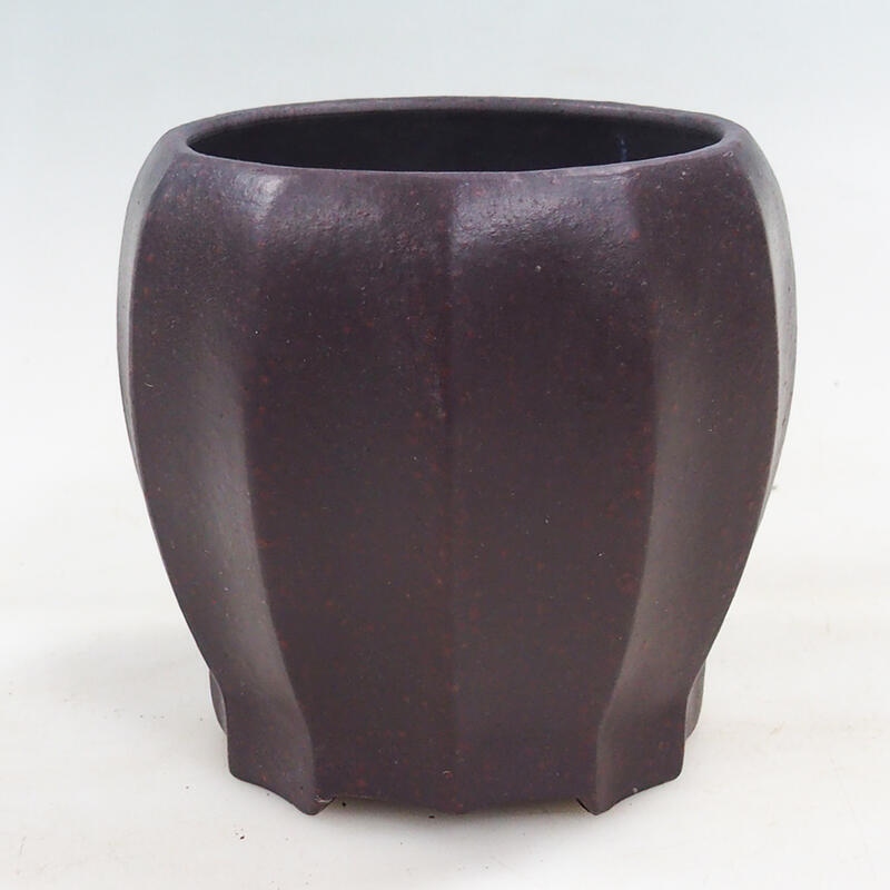 Bol pour bonsaï 12 x 12 x 11 cm, couleur brun-rouge