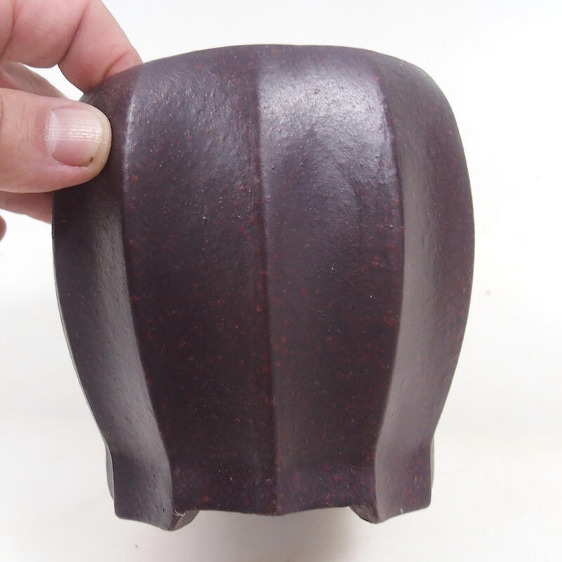 Bol pour bonsaï 12 x 12 x 11 cm, couleur brun-rouge