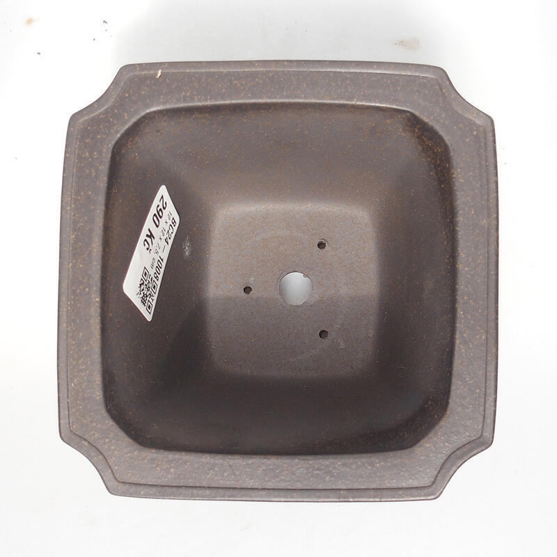 Bol pour bonsaï 12 x 12 x 7,5 cm, couleur brun ocre