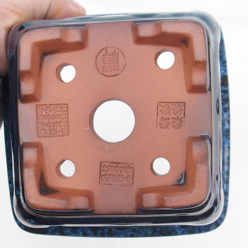 Bol à bonsaï 12 x 12 x 7 cm, couleur bleu