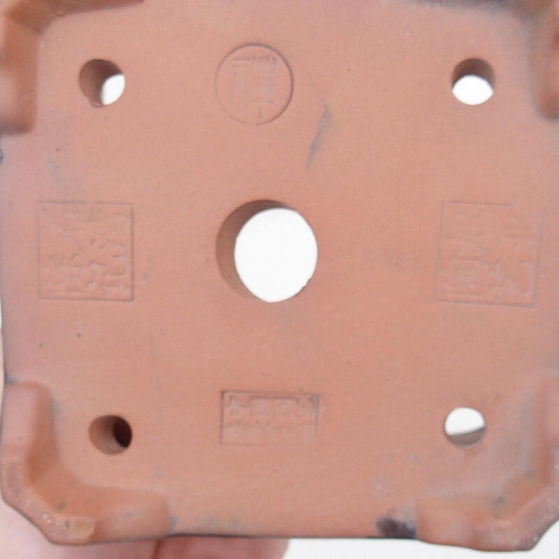 Bol pour bonsaïs 12 x 12 x 8 cm, brun