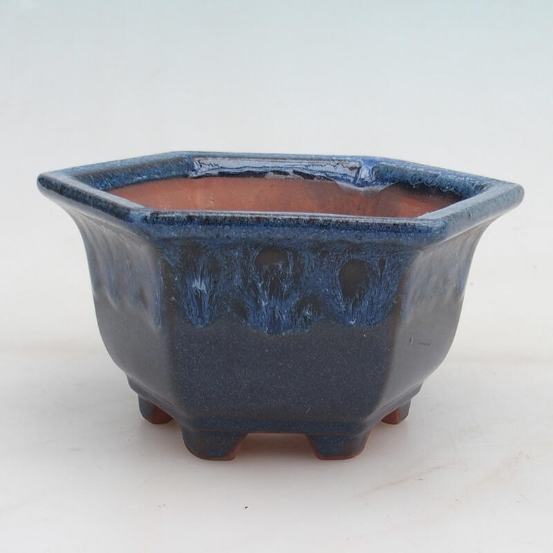 Bol pour bonsaïs 13 x 12 x 7 cm, couleur bleu