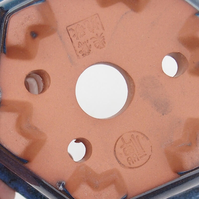 Bol pour bonsaïs 13 x 12 x 7 cm, couleur bleu