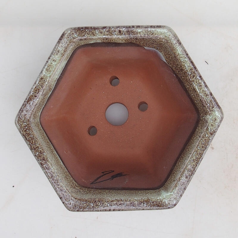 Bol pour bonsaïs 13 x 12 x 7 cm, couleur brun bordeaux