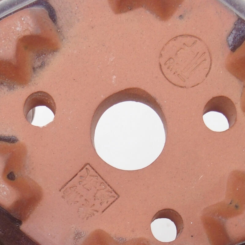 Bol pour bonsaïs 13 x 12 x 7 cm, couleur brun bordeaux